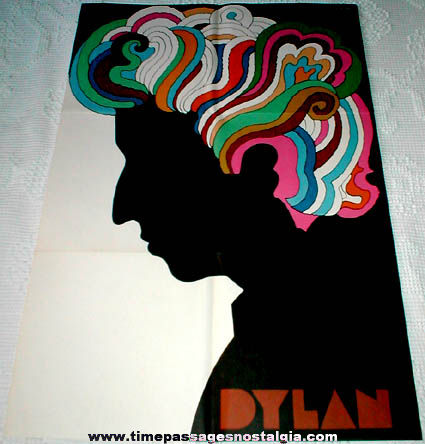Unused 1960’s Milton Glaser Bob Dylan Poster