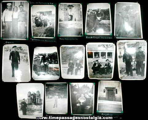 World War II Photo Album With (36) 5" x 7" Photographs