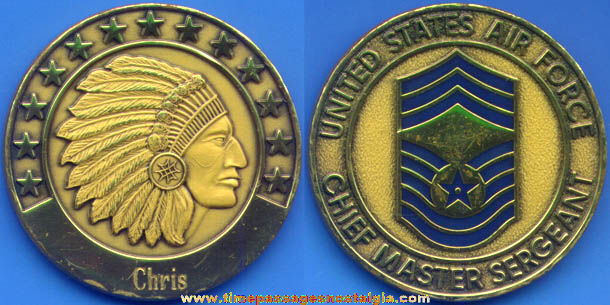 Bronze Or Brass United States Air Force Coin Or Medal