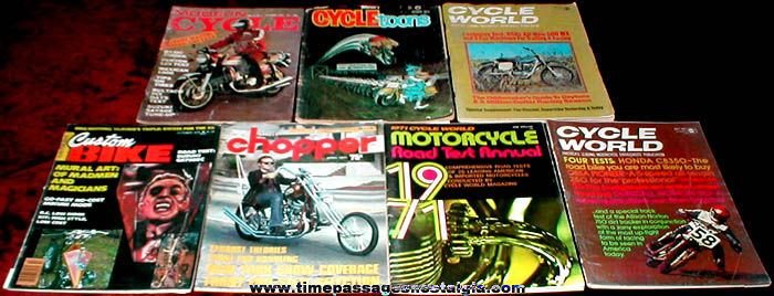 (7) Different 1970’s Motorcycle Magazines