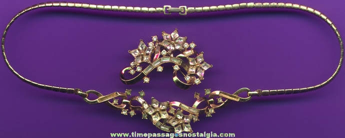 (2) Old Matching Trifari Jewelry Items