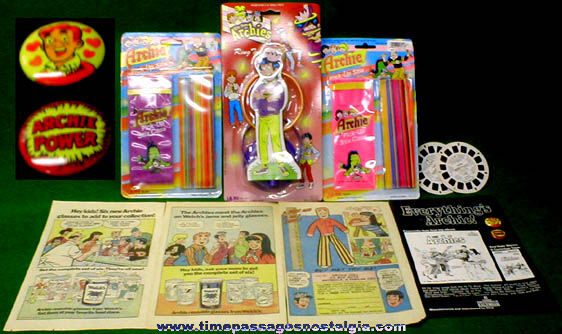 (11) Old Archie Comic Book Character Items