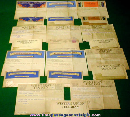 (11) 1939 - 1942 Telegrams With Envelopes