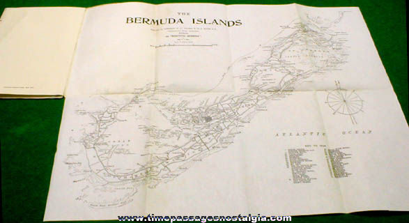 Old Furness Bermuda Line Advertising Magazine & Map