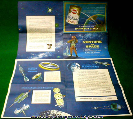 1958 American Oil Company "Venture Into Space" Premium Map