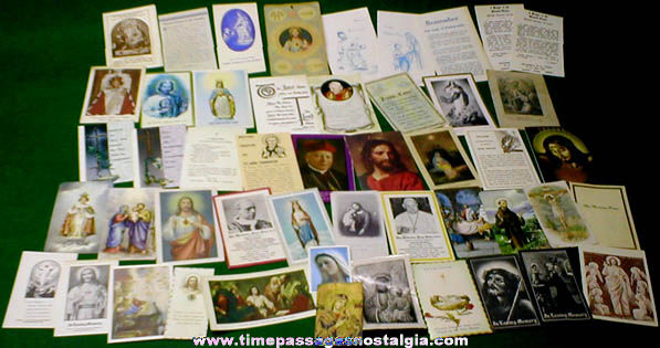 (50) 1890s - 1990s Christian / Catholic Religious Cards And Brochures