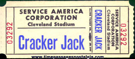 (25) Unused Cleveland Stadium Cracker Jack Tickets