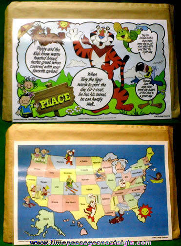 Large 1981 Kellogg’s Cereal Character Mail Away Premium Table Placemat