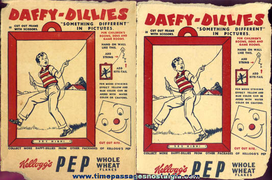 (7) Old Cereal Box Backs