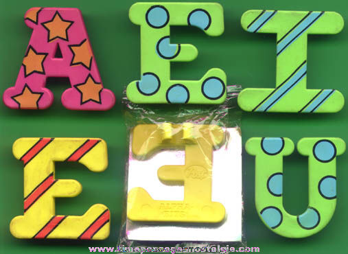 (6) Post Alpha-bits Cereal Pencil Clip Letter Prizes