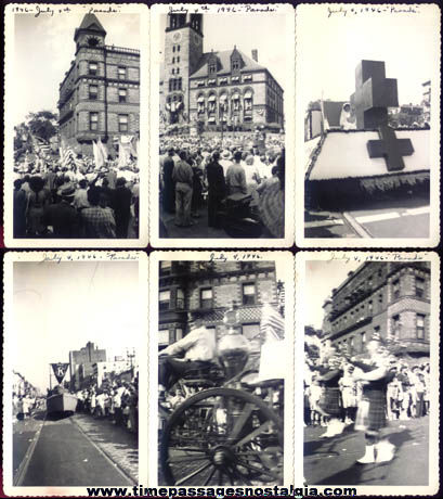 (6) 1946 Fourth Of July Parade Black & White Photographs