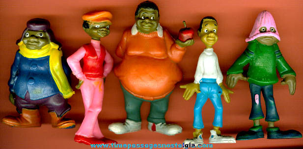 (5) Different Old Fat Albert Character Figures