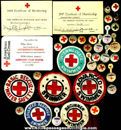 (34) Small Old Red Cross Items