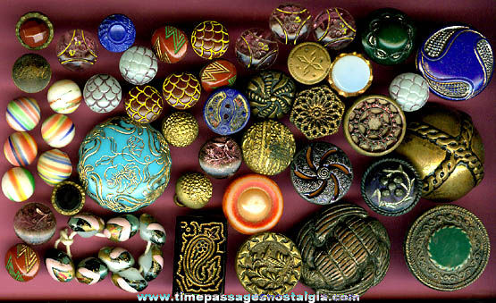 (50) Fancy Antique & Vintage Clothing Buttons