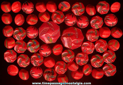 (54) Red Glass Antique & Vintage Clothing Buttons