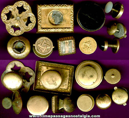 (10) Different Antique Jewelry Stud Buttons