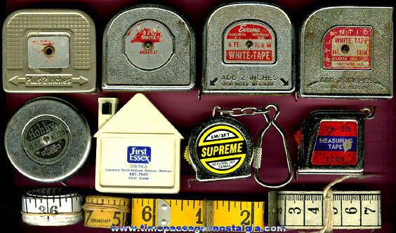 (12) Small Old Tape Measures