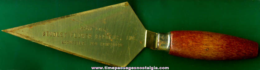 Old Studley Florist Advertising Premium Miniature Trowel