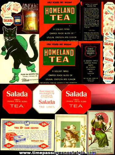 (34) Small Old Tea Advertising Items