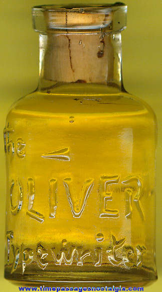 Old Oliver Typewriter Bottle With Oil