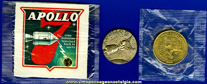 (3) Small Apollo Space Items