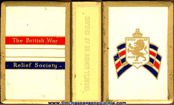 Old Metal British War Relief Society Match Box Cover