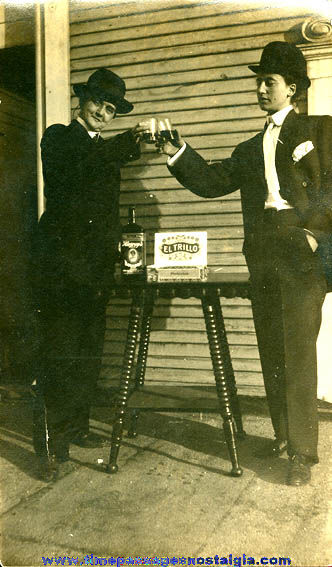 Interesting Old Smoking / Drinking Women Photograph