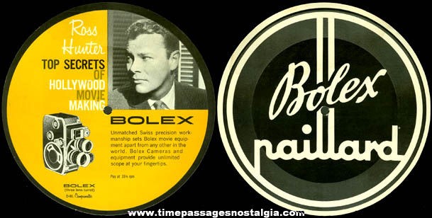 Old Movie Camera Advertising Paper Record