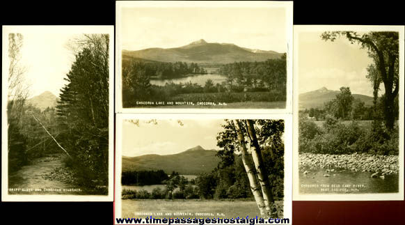 (4) Different Old Unused Mount Chocorua, New Hampshire Real Photo Post Cards