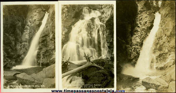 (3) Different Old Unused White Mountains, New Hampshire Real Photo Post Cards