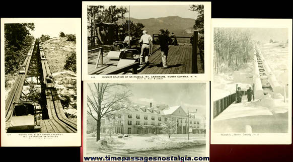 (4) Different Old Unused North Conway, New Hampshire Real Photo Post Cards