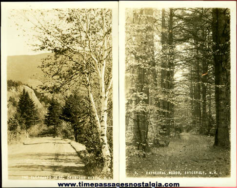 (2) Different Old Unused White Mountains, New Hampshire Real Photo Post Cards