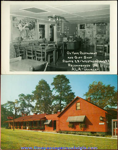 (2) Different Old Unused New Hampshire Restaurant Post Cards