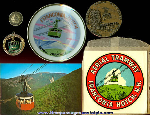 (6) Old Franconia Notch, N.H. Aerial Tramway Souvenir Items