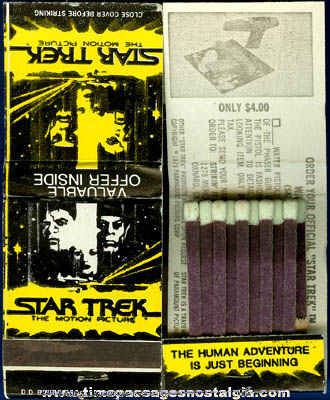 (2) Old Star Trek Movie Advertising Match Books