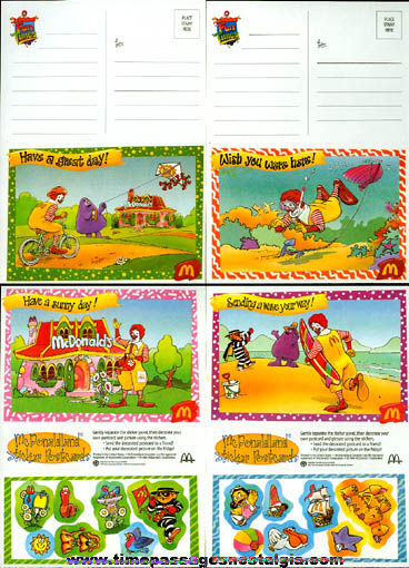 (30) Unused 1996 McDonaldland Sticker Post Cards