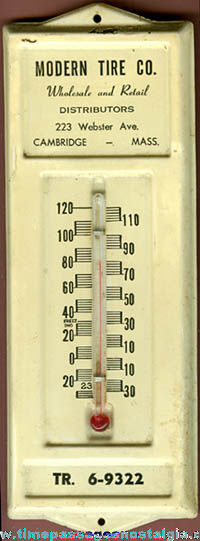 Old Painted Metal Advertising Thermometer