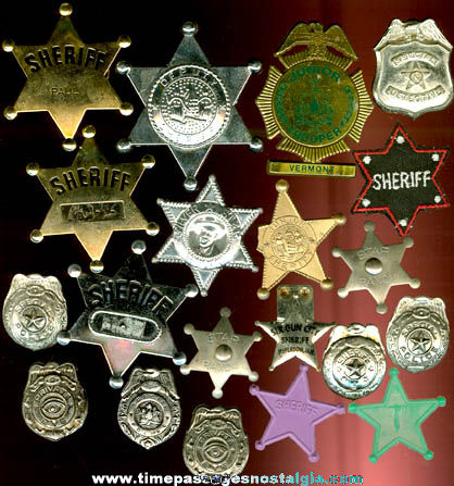 (20) Toy Police Badges