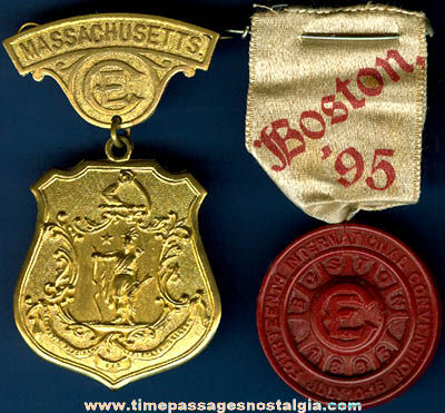 (2) 1800’s Christian Endeavor Religious Medals / Badges