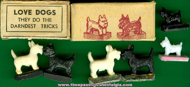 (3) Different Old Scottie Dog Magnet Sets