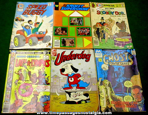 (6) Different Old Comic Books