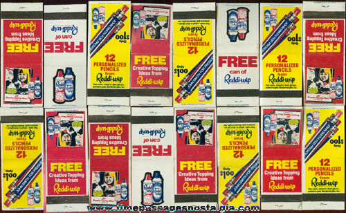 (16) 1976 Reddi-Wip Whipped Cream Advertising Match Books