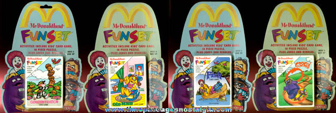 (4) Different Unopened 1992 McDonaldland Fun Set Card Deck Games