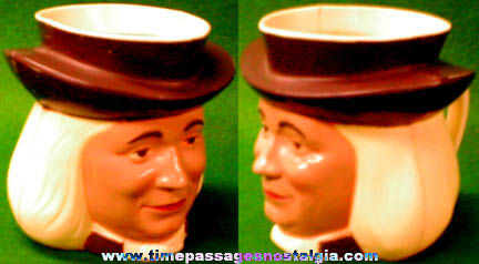 1950’s Painted Plastic Quaker Oats Man Advertising Premium Mug