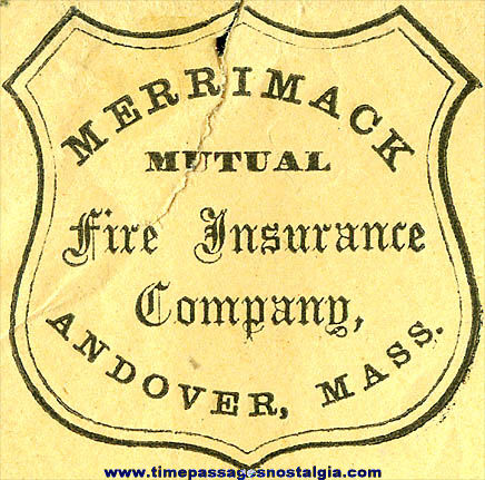 1862 Fire Insurance Company Envelope With Rare United States Postage Stamp