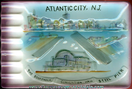 Colorful Old Atlantic City, New Jersey Souvenir Ashtray