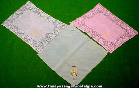 (3) Old Army Wife Handkerchiefs