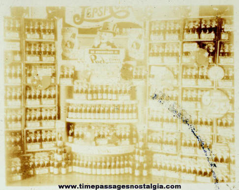 (5) Small Old Pepsi Cola & Puck - The Comic Weekly Advertising Display Photographs