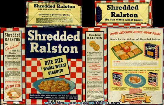 Complete Old Shredded Ralston Cereal Box
