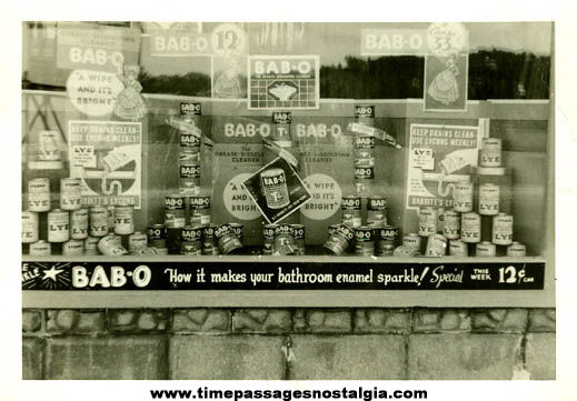 Old Advertising Store Window Display Photograph